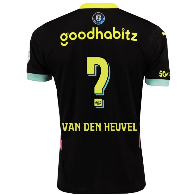 Danxen Niño Camiseta Tim Van Den Heuvel #0 Negro Amarillo 2ª Equipación 2024/25 La Camisa México