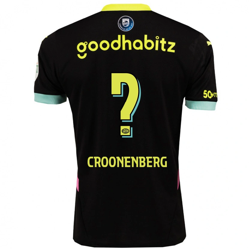 Danxen Niño Camiseta Luca Croonenberg #0 Negro Amarillo 2ª Equipación 2024/25 La Camisa México