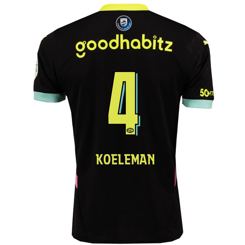 Danxen Niño Camiseta Senna Koeleman #4 Negro Amarillo 2ª Equipación 2024/25 La Camisa México