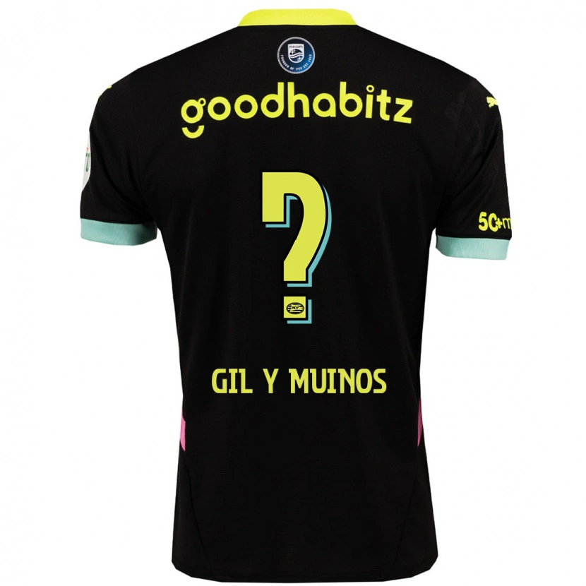 Danxen Niño Camiseta Yaël Gil Y Muiños #0 Negro Amarillo 2ª Equipación 2024/25 La Camisa México