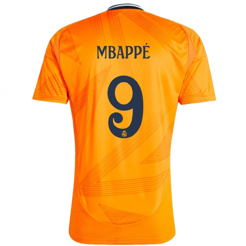 Danxen Niño Camiseta Kylian Mbappé #9 Naranja 2ª Equipación 2024/25 La Camisa México