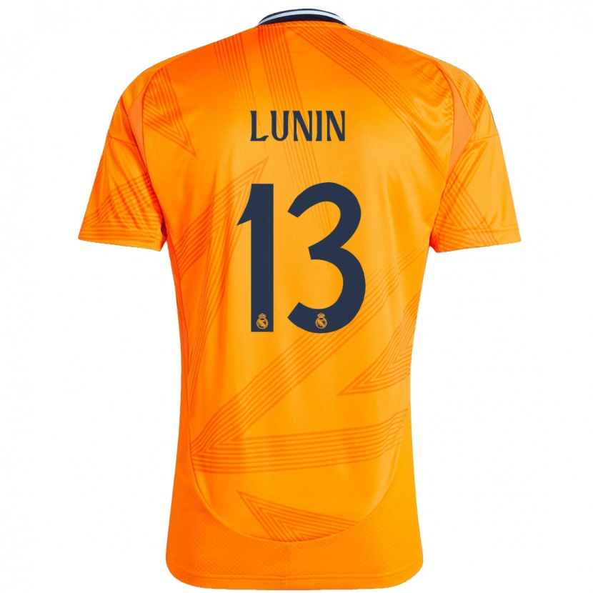 Danxen Niño Camiseta Andriy Lunin #13 Naranja 2ª Equipación 2024/25 La Camisa México