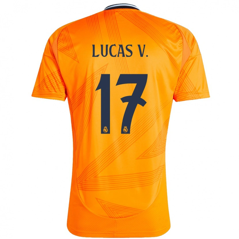 Danxen Niño Camiseta Lucas Vázquez #17 Naranja 2ª Equipación 2024/25 La Camisa México