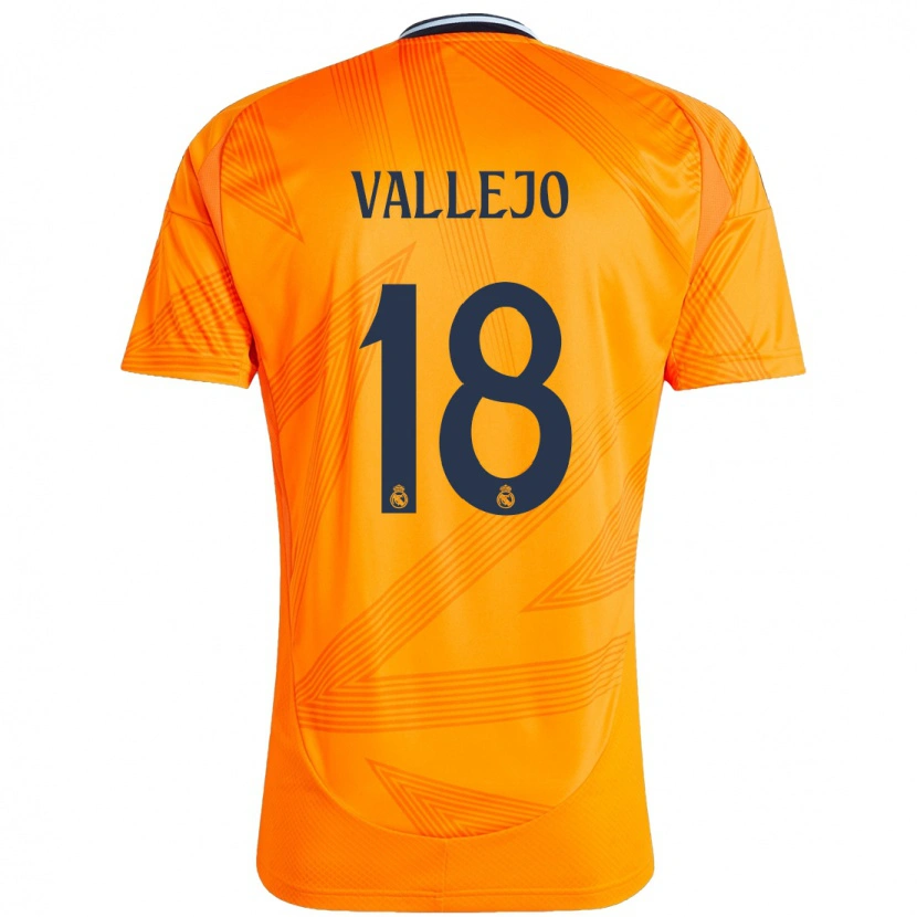 Danxen Niño Camiseta Jesús Vallejo #18 Naranja 2ª Equipación 2024/25 La Camisa México