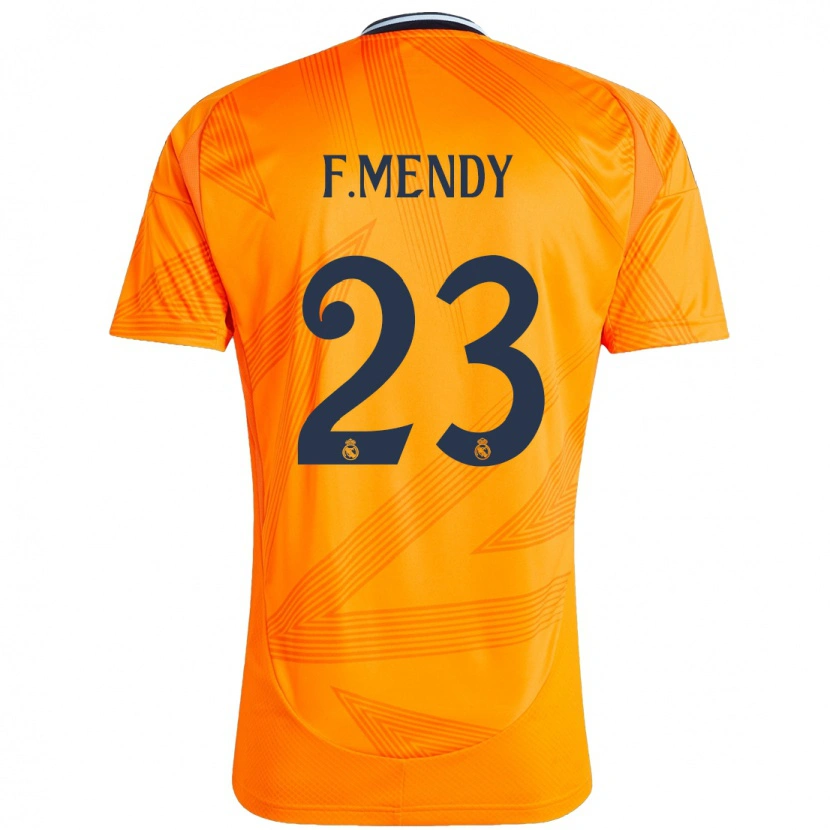 Danxen Niño Camiseta Ferland Mendy #23 Naranja 2ª Equipación 2024/25 La Camisa México
