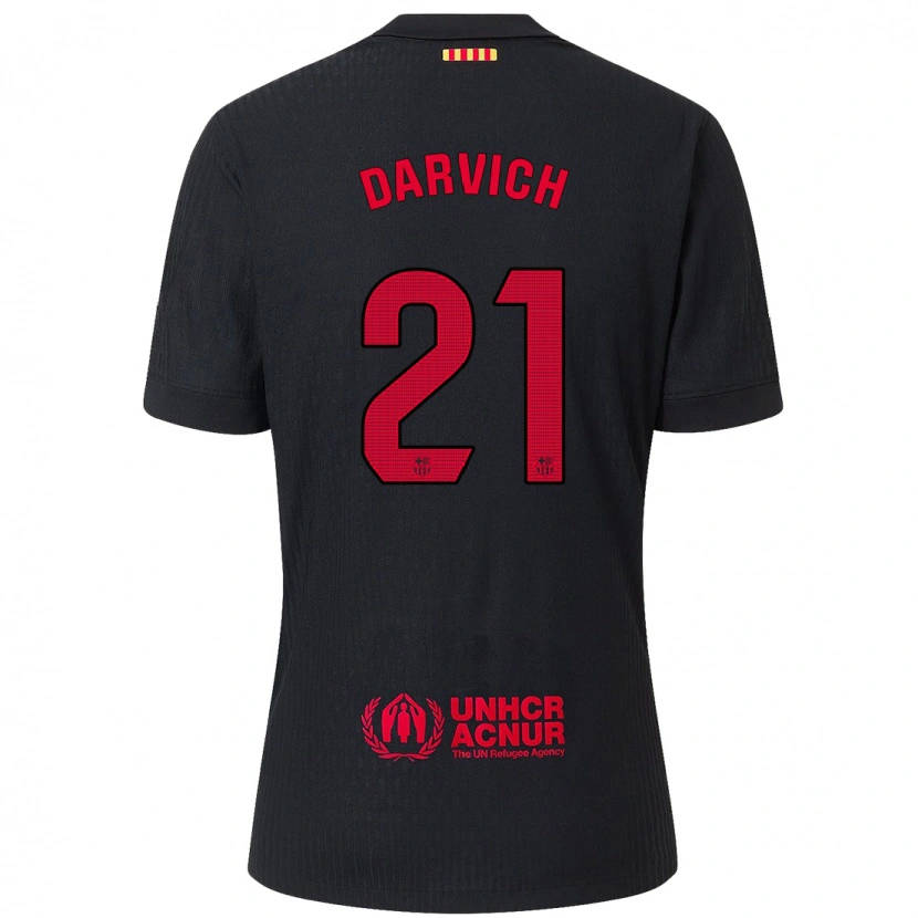 Danxen Niño Camiseta Noah Darvich #21 Negro Rojo 2ª Equipación 2024/25 La Camisa México