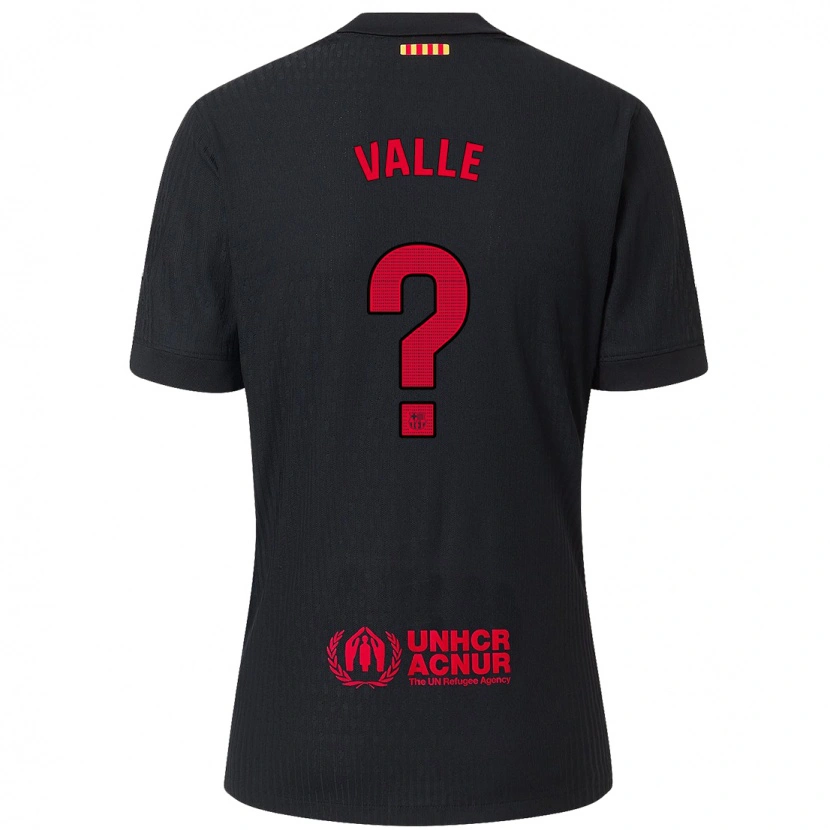Danxen Niño Camiseta Alex Valle #0 Negro Rojo 2ª Equipación 2024/25 La Camisa México