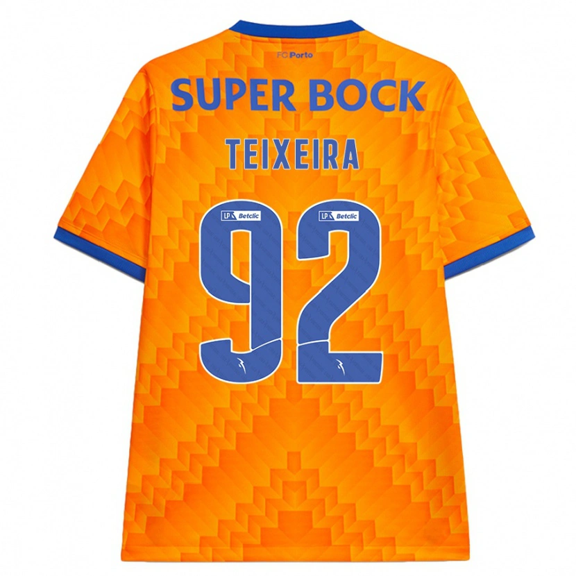 Danxen Niño Camiseta João Teixeira #92 Naranja 2ª Equipación 2024/25 La Camisa México