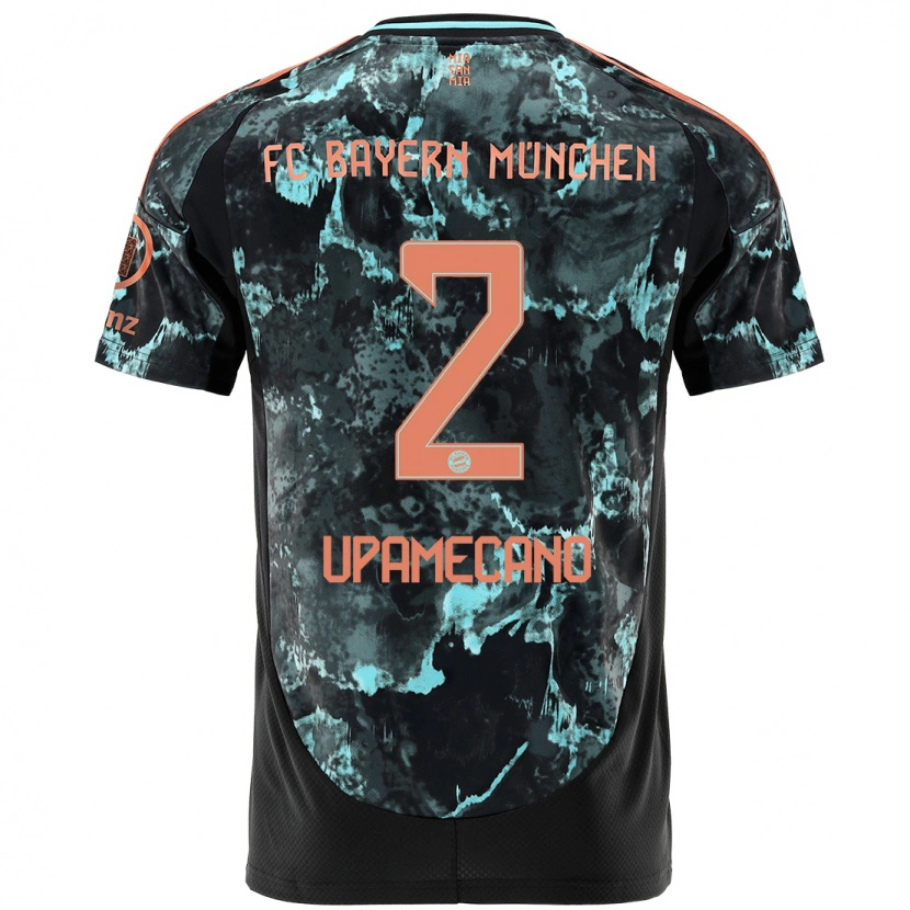Danxen Niño Camiseta Dayot Upamecano #2 Negro 2ª Equipación 2024/25 La Camisa México
