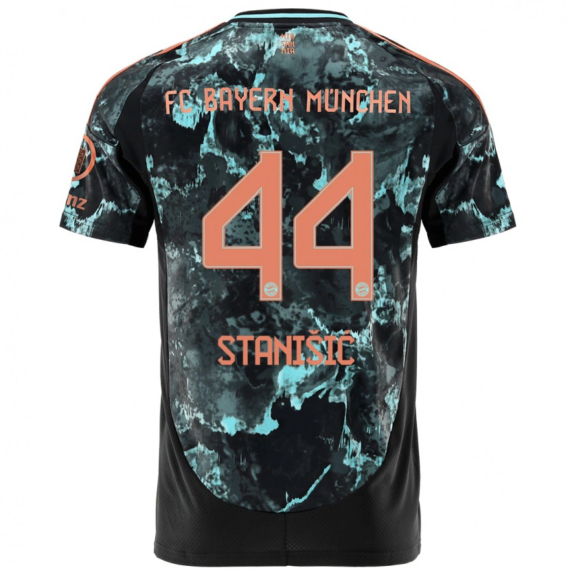 Danxen Niño Camiseta Josip Stanisic #44 Negro 2ª Equipación 2024/25 La Camisa México