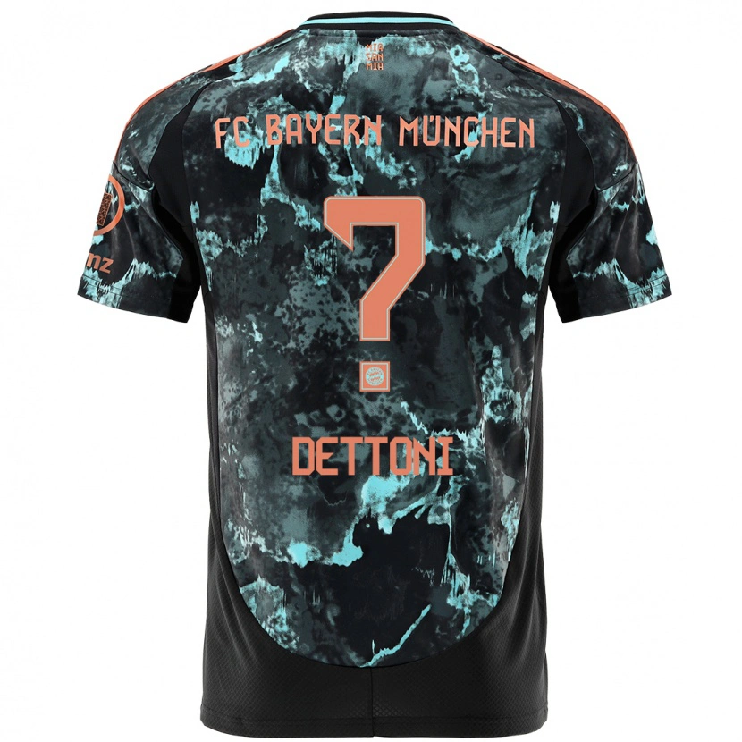 Danxen Niño Camiseta Grayson Dettoni #0 Negro 2ª Equipación 2024/25 La Camisa México