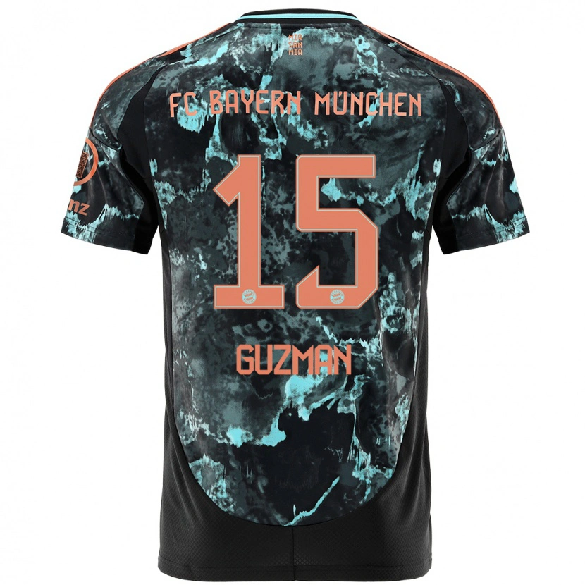 Danxen Niño Camiseta Ana María Guzmán #15 Negro 2ª Equipación 2024/25 La Camisa México