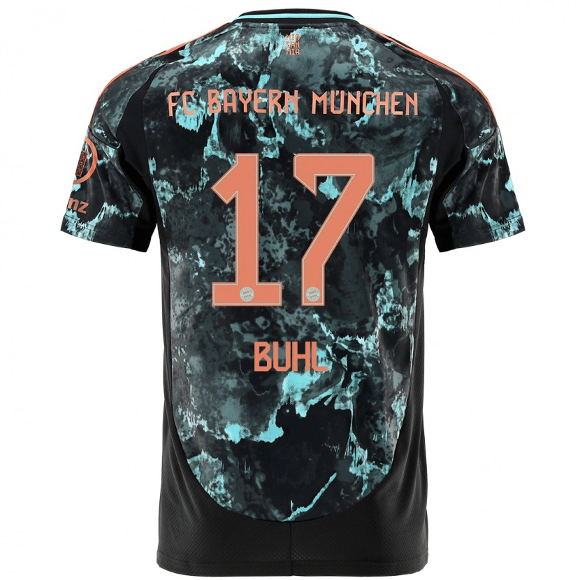 Danxen Niño Camiseta Klara Bühl #17 Negro 2ª Equipación 2024/25 La Camisa México