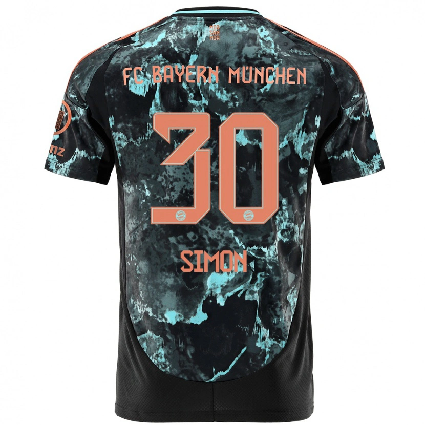 Danxen Niño Camiseta Carolin Simon #30 Negro 2ª Equipación 2024/25 La Camisa México