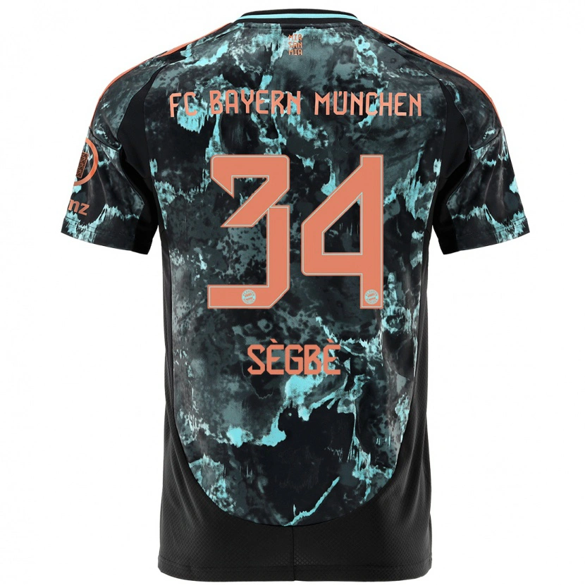 Danxen Niño Camiseta Désiré Sègbè #34 Negro 2ª Equipación 2024/25 La Camisa México