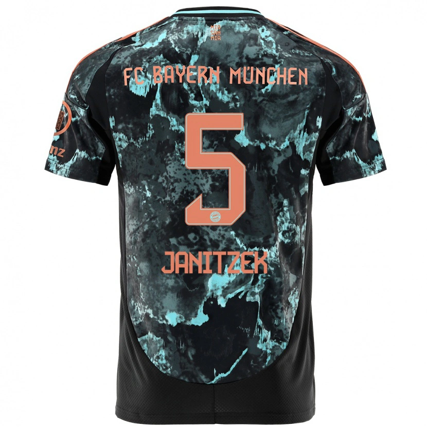 Danxen Niño Camiseta Justin Janitzek #5 Negro 2ª Equipación 2024/25 La Camisa México