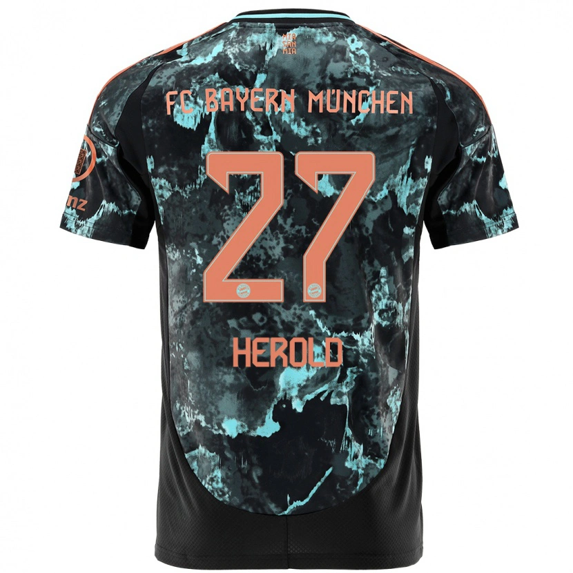 Danxen Niño Camiseta David Herold #27 Negro 2ª Equipación 2024/25 La Camisa México