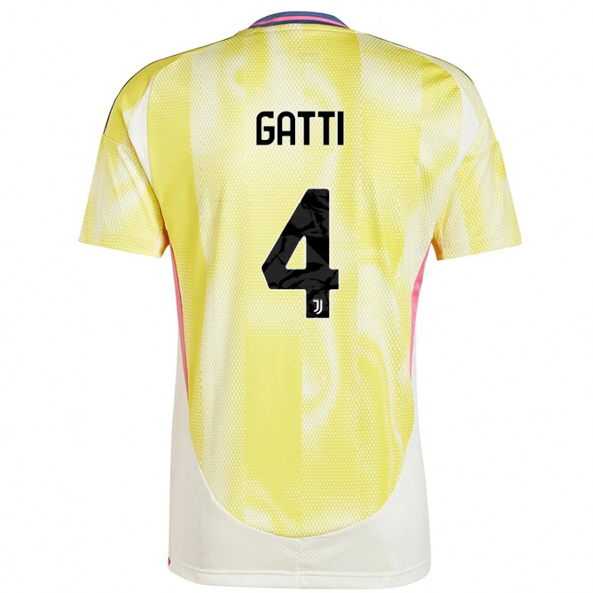 Danxen Niño Camiseta Federico Gatti #4 Amarillo Solar 2ª Equipación 2024/25 La Camisa México