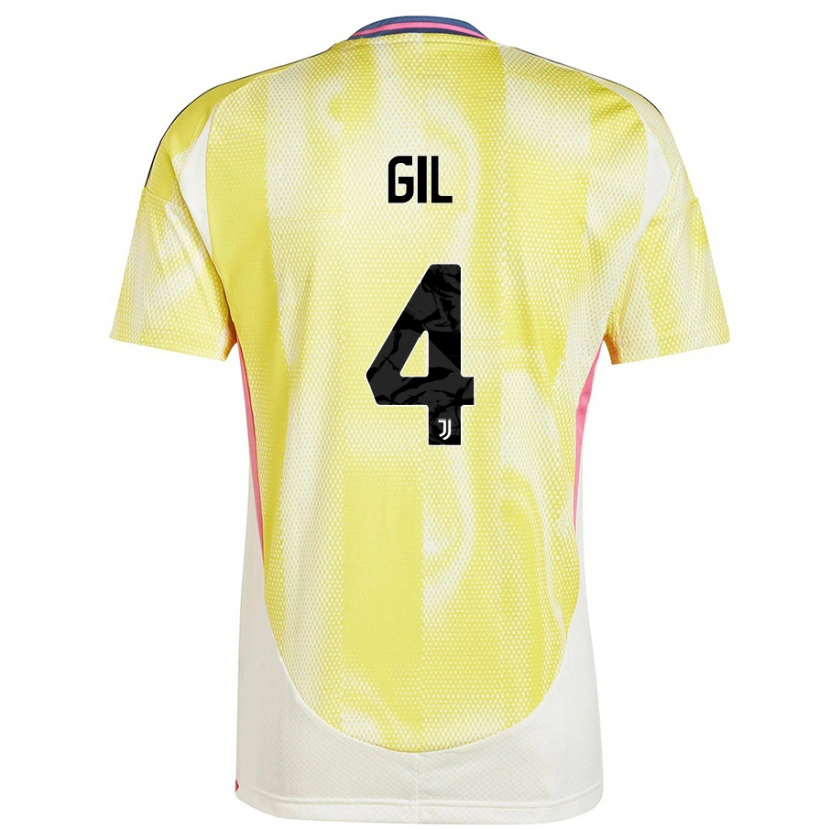 Danxen Niño Camiseta Javier Gil #4 Amarillo Solar 2ª Equipación 2024/25 La Camisa México