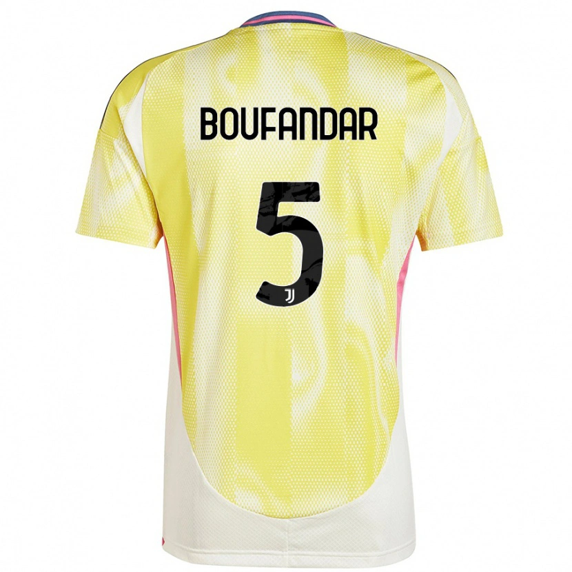 Danxen Niño Camiseta Adam Boufandar #5 Amarillo Solar 2ª Equipación 2024/25 La Camisa México