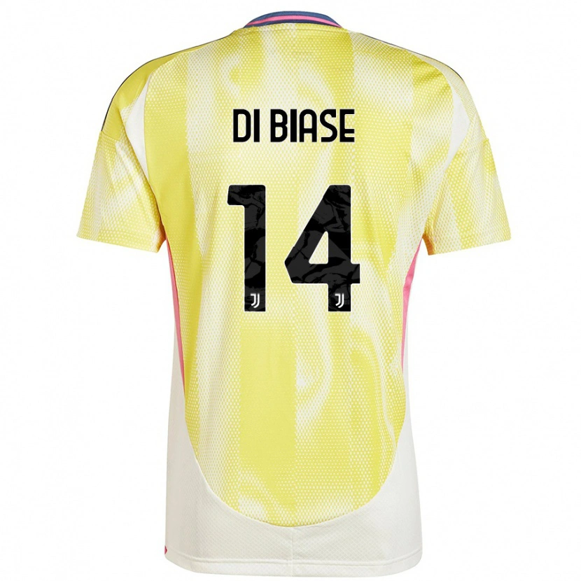 Danxen Niño Camiseta Gianmarco Di Biase #14 Amarillo Solar 2ª Equipación 2024/25 La Camisa México