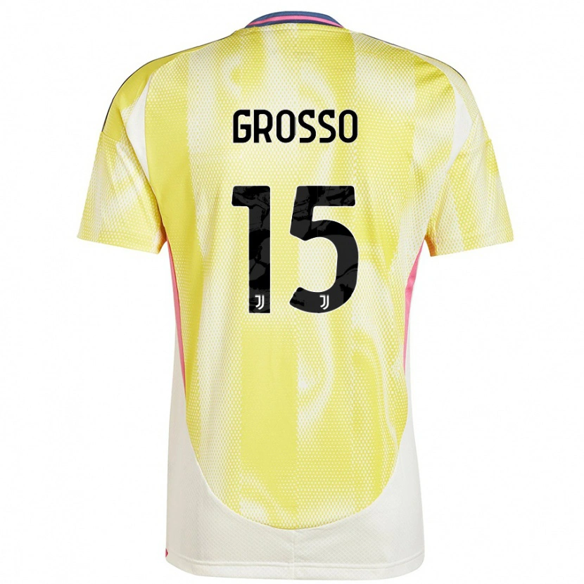 Danxen Niño Camiseta Julia Grosso #15 Amarillo Solar 2ª Equipación 2024/25 La Camisa México