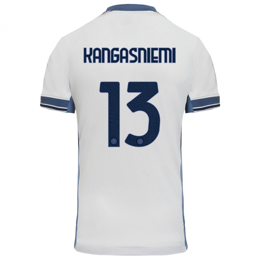 Danxen Niño Camiseta Ilari Kangasniemi #13 Blanco Gris 2ª Equipación 2024/25 La Camisa México