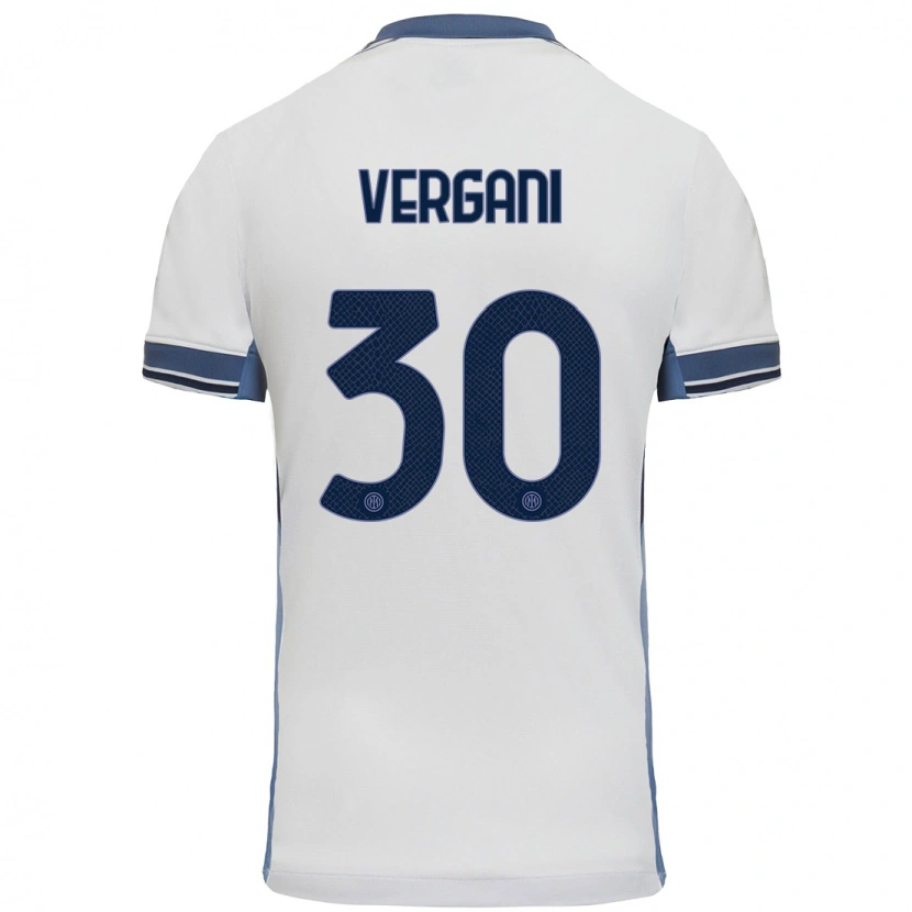 Danxen Niño Camiseta Bianca Vergani #30 Blanco Gris 2ª Equipación 2024/25 La Camisa México