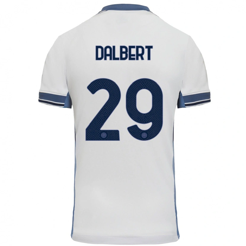 Danxen Niño Camiseta Dalbert #29 Blanco Gris 2ª Equipación 2024/25 La Camisa México