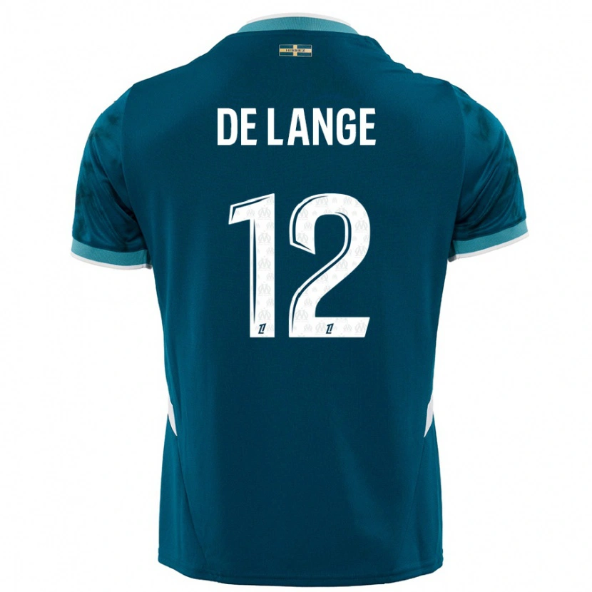 Danxen Niño Camiseta Jeffrey De Lange #12 Azul Turquesa 2ª Equipación 2024/25 La Camisa México