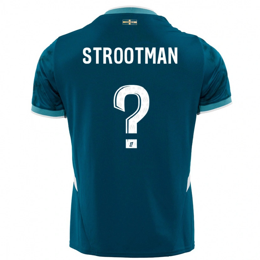 Danxen Niño Camiseta Kevin Strootman #0 Azul Turquesa 2ª Equipación 2024/25 La Camisa México