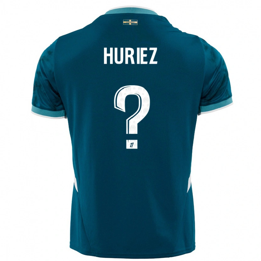 Danxen Niño Camiseta Evan Huriez #0 Azul Turquesa 2ª Equipación 2024/25 La Camisa México