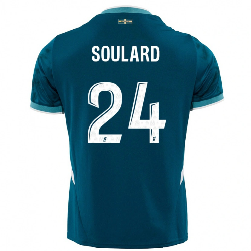 Danxen Niño Camiseta Amandine Soulard #24 Azul Turquesa 2ª Equipación 2024/25 La Camisa México