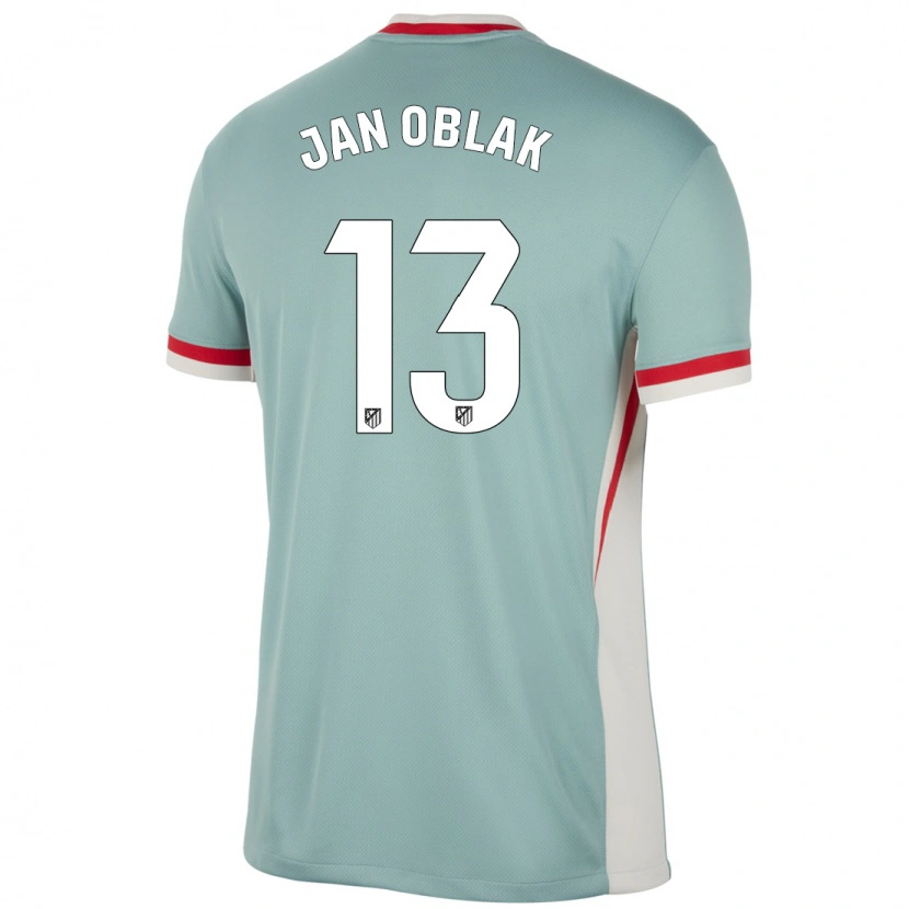 Danxen Niño Camiseta Jan Oblak #13 Beige Claro Azul 2ª Equipación 2024/25 La Camisa México