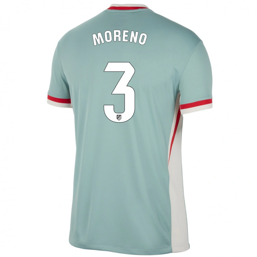 Danxen Niño Camiseta Marco Moreno #3 Beige Claro Azul 2ª Equipación 2024/25 La Camisa México