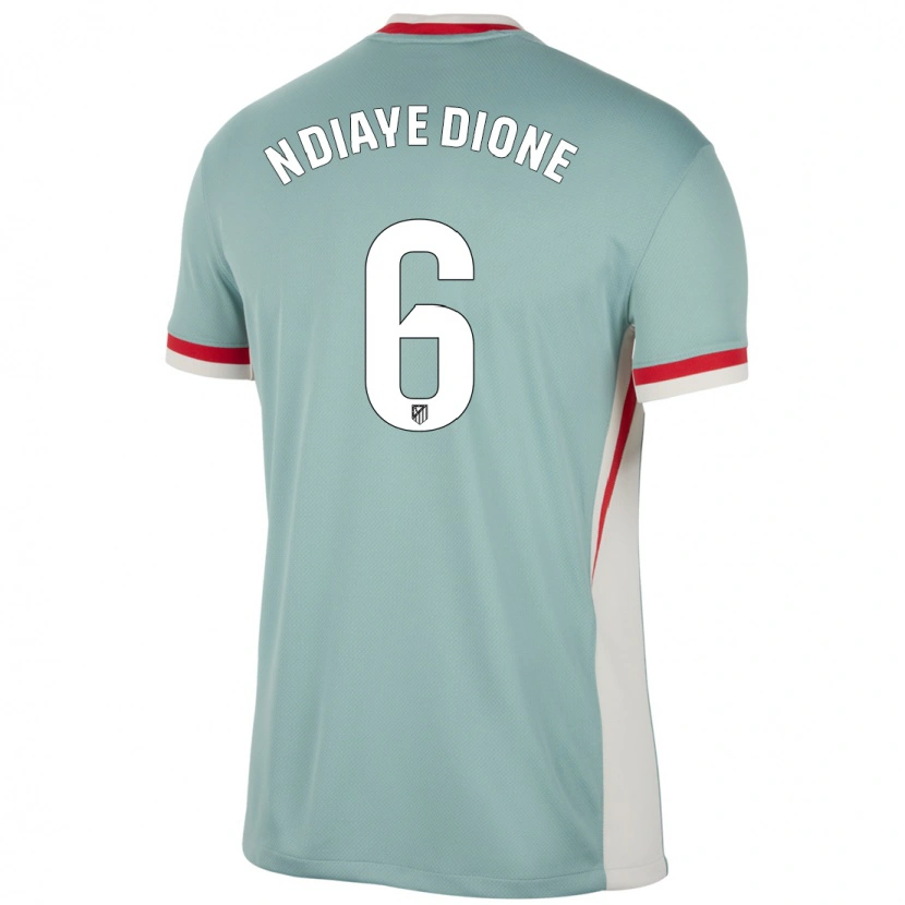 Danxen Niño Camiseta Assane Ndiaye Dione #6 Beige Claro Azul 2ª Equipación 2024/25 La Camisa México