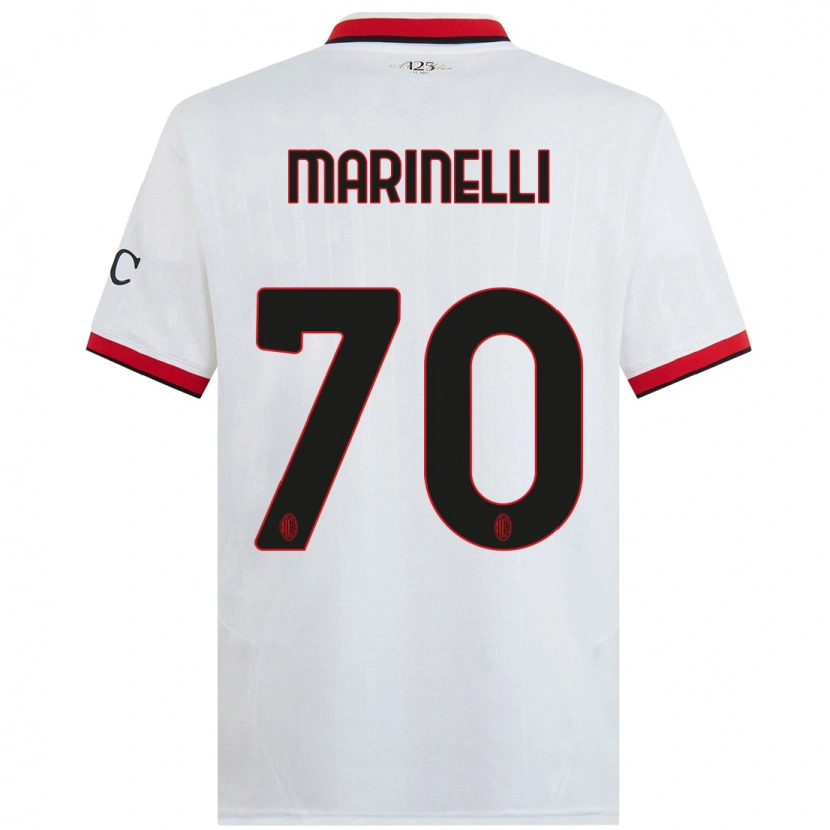 Danxen Niño Camiseta Gloria Marinelli #70 Blanco Negro Rojo 2ª Equipación 2024/25 La Camisa México