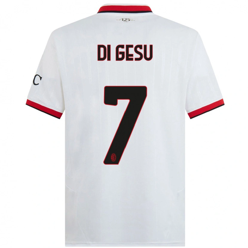 Danxen Niño Camiseta Enrico Di Gesu #7 Blanco Negro Rojo 2ª Equipación 2024/25 La Camisa México