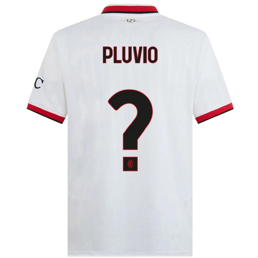 Danxen Niño Camiseta Nicholas Pluvio #0 Blanco Negro Rojo 2ª Equipación 2024/25 La Camisa México