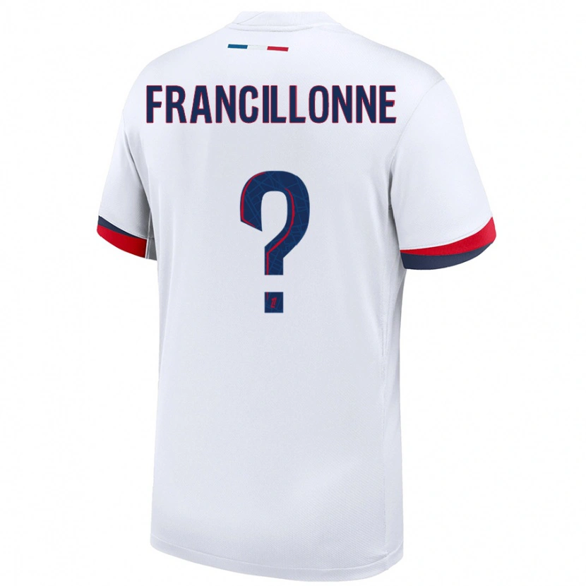 Danxen Niño Camiseta Bryan Francillonne #0 Blanco Azul Rojo 2ª Equipación 2024/25 La Camisa México