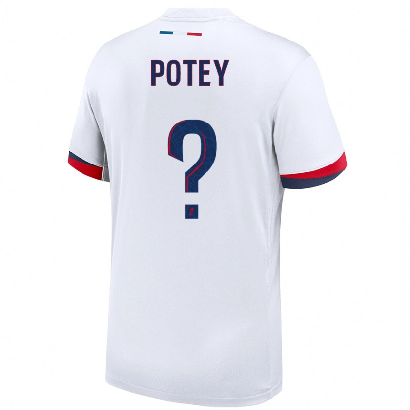Danxen Niño Camiseta Keahson Potey #0 Blanco Azul Rojo 2ª Equipación 2024/25 La Camisa México