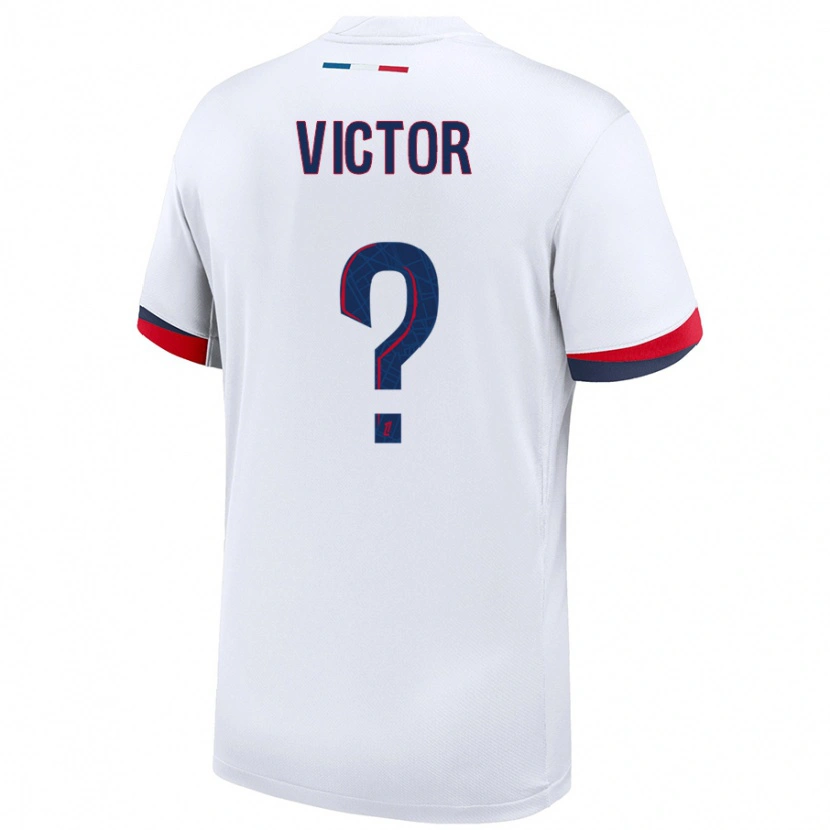 Danxen Niño Camiseta Ayrton Victor #0 Blanco Azul Rojo 2ª Equipación 2024/25 La Camisa México