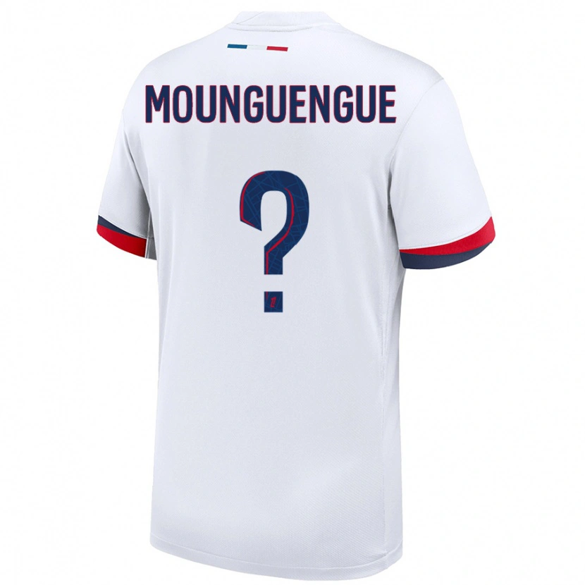 Danxen Niño Camiseta Pierre Mounguengue #0 Blanco Azul Rojo 2ª Equipación 2024/25 La Camisa México