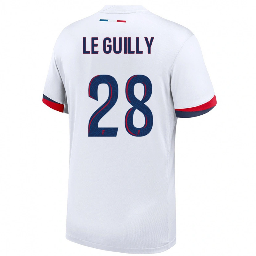 Danxen Niño Camiseta Jade Le Guilly #28 Blanco Azul Rojo 2ª Equipación 2024/25 La Camisa México