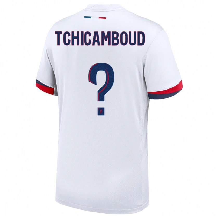 Danxen Niño Camiseta Queyrell Tchicamboud #0 Blanco Azul Rojo 2ª Equipación 2024/25 La Camisa México