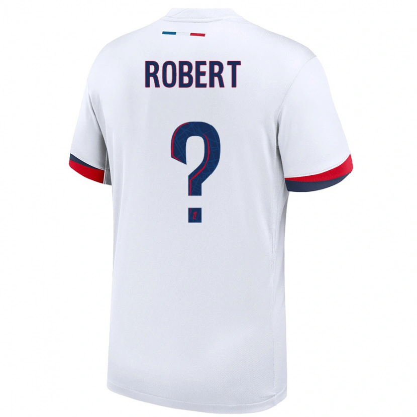 Danxen Niño Camiseta Laure Robert #0 Blanco Azul Rojo 2ª Equipación 2024/25 La Camisa México