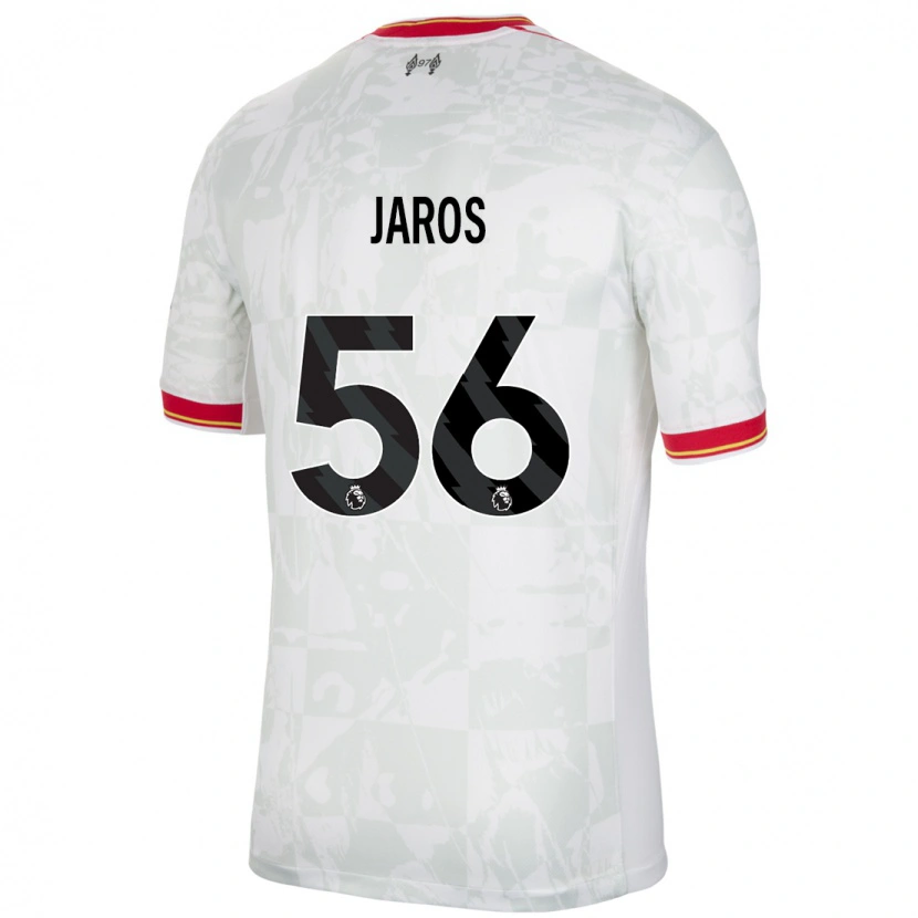 Danxen Niño Camiseta Vitezslav Jaros #56 Blanco Rojo Negro Equipación Tercera 2024/25 La Camisa México
