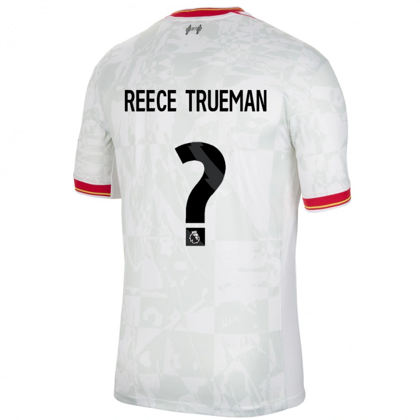 Danxen Niño Camiseta Reece Trueman #0 Blanco Rojo Negro Equipación Tercera 2024/25 La Camisa México