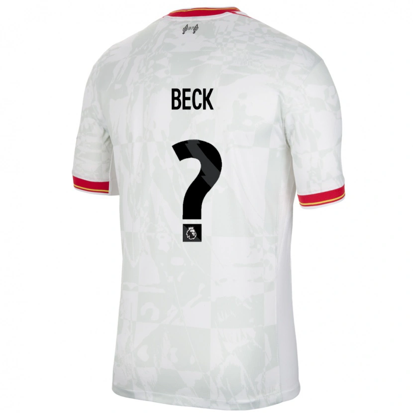 Danxen Niño Camiseta Owen Beck #0 Blanco Rojo Negro Equipación Tercera 2024/25 La Camisa México
