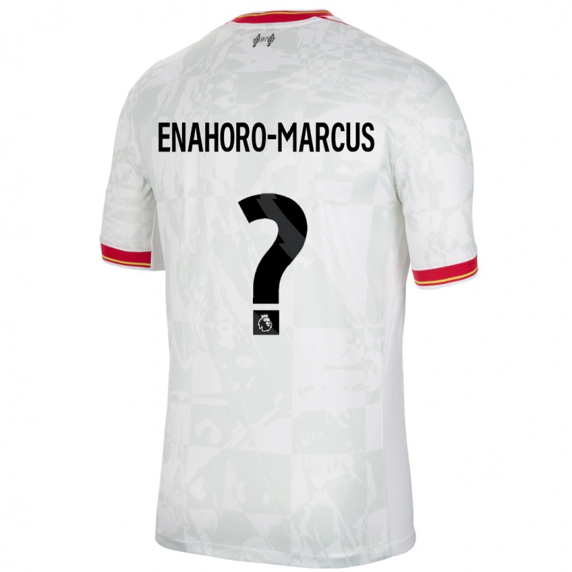 Danxen Niño Camiseta Louis Enahoro-Marcus #0 Blanco Rojo Negro Equipación Tercera 2024/25 La Camisa México